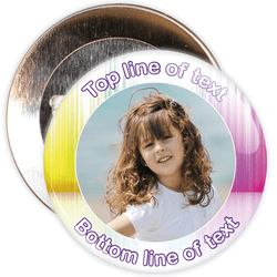 Multicoloured Bordered Photo Badge