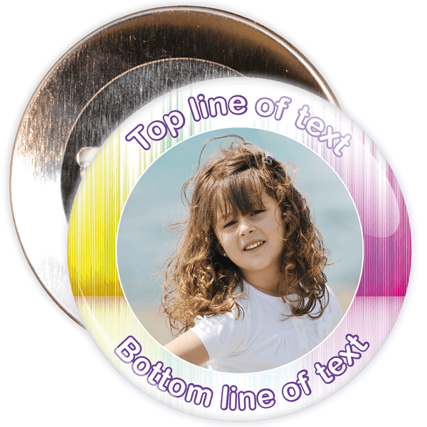 Multicoloured Bordered Photo Badge