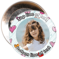 Abstract Heart Border Styled Photo Badge