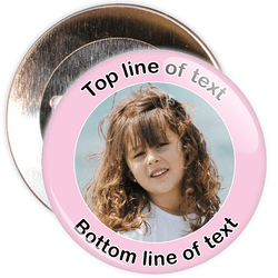 Light Pink Bordered Photo Badge
