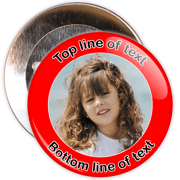 Red Bordered Photo Badge