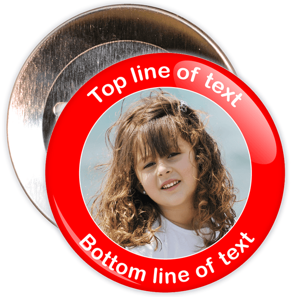 Red Bordered Photo Badge