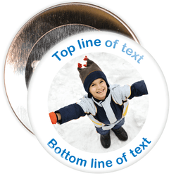 White Bordered Photo Badge