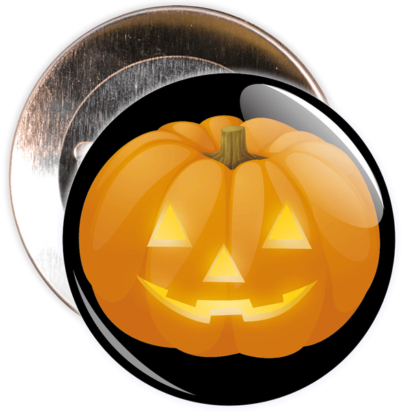 Pumpkin Halloween Badge (black)