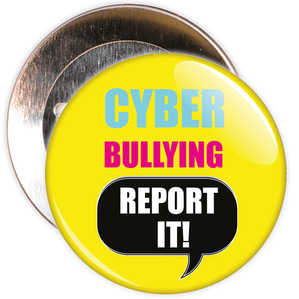 Cyber Bullying Report It Anti Bullying Badge (yellow)