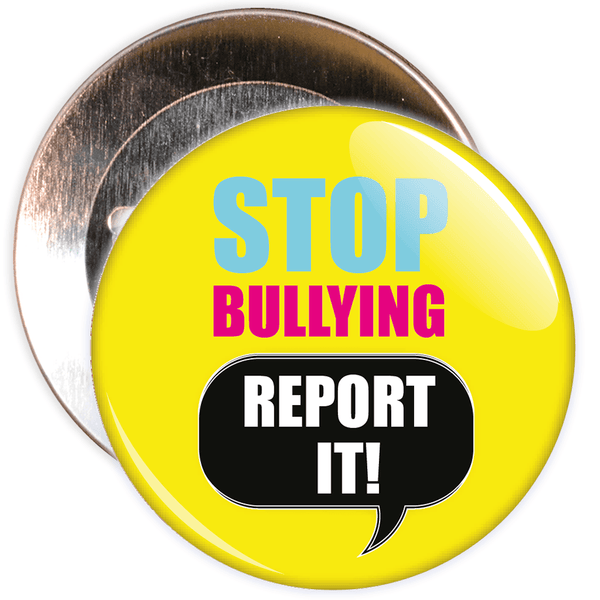 Stop Bullying Report It Anti Bullying Badge (yellow)