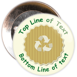 Customisable Recycle Eco Badge