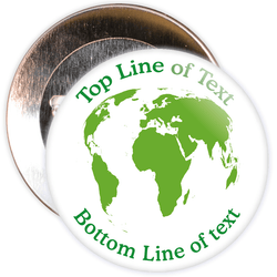 Customisable Eco Globe Badge