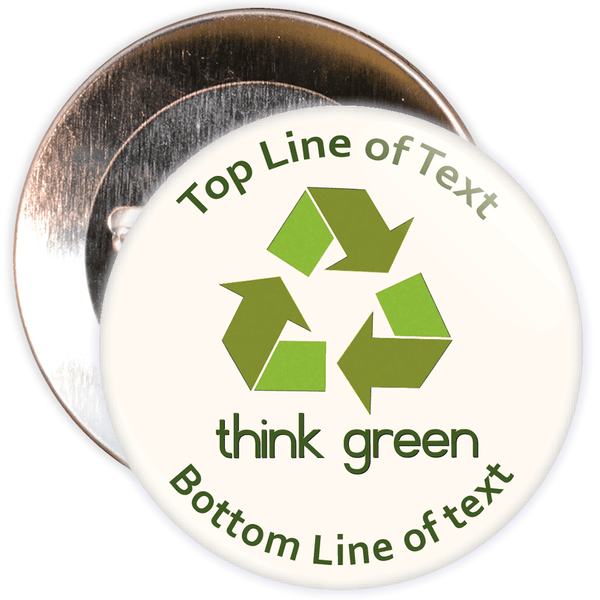 Customisable Think Green Badge