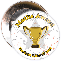 Customisable Maths Award School Badge