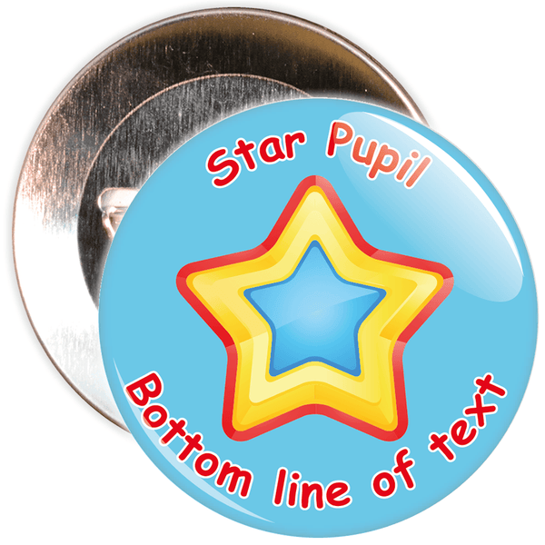 Customisable Star Pupil Badge