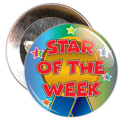 Green & Blue Star of The Week Reward Badge