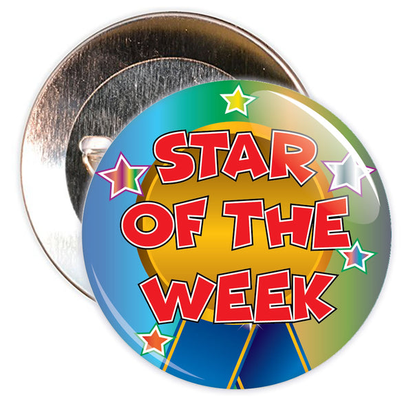 Green & Blue Star of The Week Reward Badge