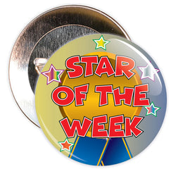 Multi Coloured Star of The Week Reward Badge