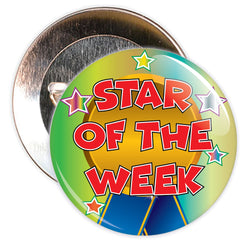 Multi Coloured Star of The Week Reward Badge