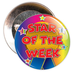 Multi Coloured Star of The Week Reward Badge