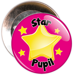 Star Pupil Badge (pink)