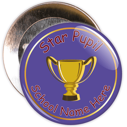 Star Pupil Badge with Custom School Name