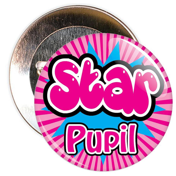 Pink Star Pupil Badge
