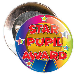 Multi Coloured Star Pupil Award Reward Badge