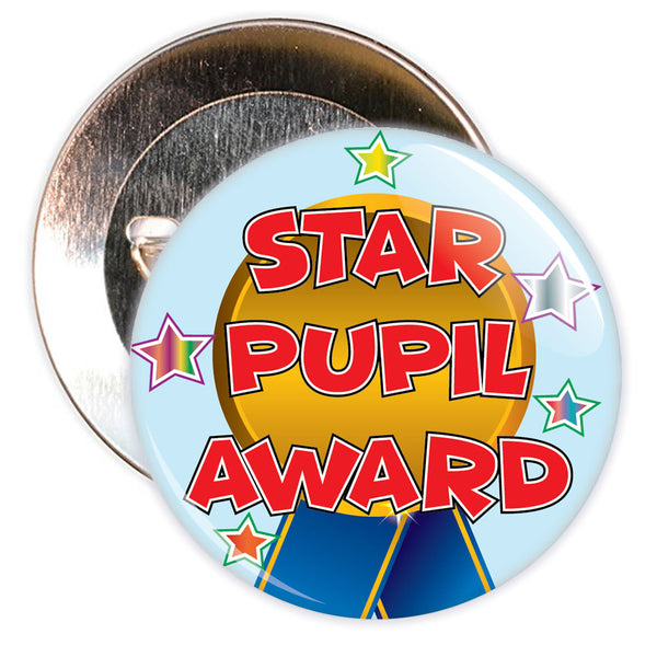 Light Blue Star Pupil Award Reward Badge