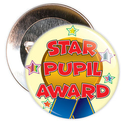 Yellow Star Pupil Award Reward Badge