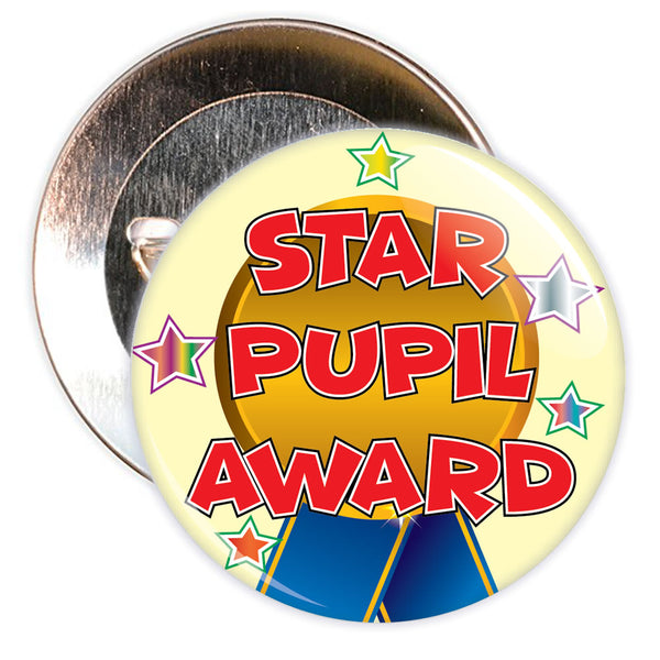 Yellow Star Pupil Award Reward Badge