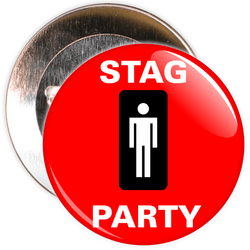 Red Stag Party Badge
