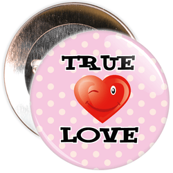 True Love Heart Valentine's Day Badge