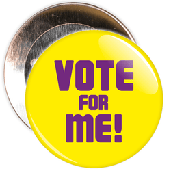 Vote For Me Badge in UKIP Colours Badge