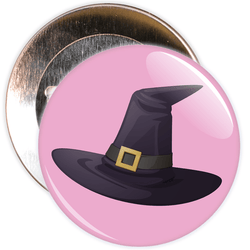 Witch Hat Halloween Badge
